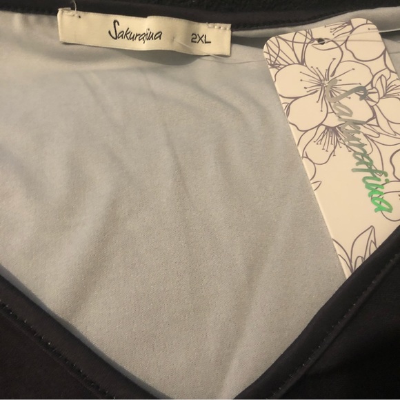 Skull floral long sleeve shirt sz 2X NWT - Picture 6 of 7